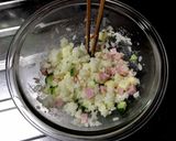 具沢山チーズ目玉焼きのせチーズのうまみ丼作り方5写真