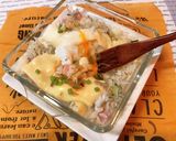 具沢山チーズ目玉焼きのせチーズのうまみ丼作り方14写真
