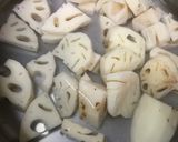 酢で煮たれんこん＆えびの佃煮作り方1写真