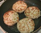 豚ミンチ長ネギ豆腐でしゃくふわハンバーグ作り方4写真