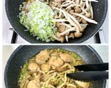 ピリ旨＊鶏肉としめじの葱だれ生姜照り焼き作り方6写真