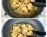 ピリ旨＊鶏肉としめじの葱だれ生姜照り焼き作り方8写真