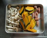 かぼちゃときのこのチーズソースがけ作り方1写真