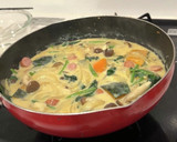 かぼちゃとほうれん草の豆乳煮作り方6写真