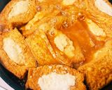 煮汁がじゅわ〜！挽肉入り厚揚げの煮物作り方6写真