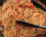 簡単！サバ缶トマトソースのパスタ作り方5写真