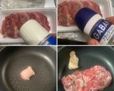 牛切り落とし肉で ミルフィーユ ステーキ作り方2写真