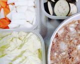 あじのつくね蒸し鍋と締めの雑炊☆味噌味作り方2写真
