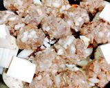 あじのつくね蒸し鍋と締めの雑炊☆味噌味作り方3写真