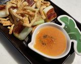 酢味噌で食べる　焼き葱とカリカリ油揚げ作り方5写真