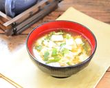 和風仕立て☆えのきと葱の卵スープ作り方4写真