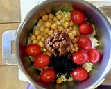 がんばらないガルバンゾーと玉ねぎの味噌煮作り方2写真