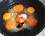 巻かない卵焼き（甘い卵焼き）作り方1写真