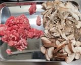 キノコと牛コマの和風オイスター炒め☆彡作り方7写真