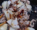 里芋と豚肉甜麺醤炒め作り方7写真