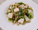 焼き豆腐と春菊のシンプル塩ダレ炒め♪作り方6写真