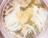 卵と玉ねぎのみそ汁作り方3写真