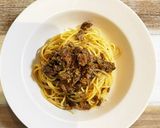 蒲焼缶の柚子胡椒パスタ作り方4写真