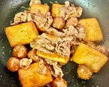厚揚げと牛バラのミートボールあん炒め☆作り方5写真