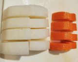 鶏肉でもつ煮込み風!作り方1写真