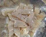 鶏肉でもつ煮込み風!作り方5写真