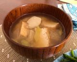 里芋と厚揚げとねぎのお味噌汁♪作り方6写真