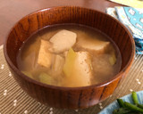 里芋と厚揚げとねぎのお味噌汁♪作り方6写真