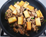 厚揚げと豚肉の甘辛炒め(とろみ付き)作り方4写真