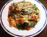 若鶏とほうれん草のトマトソースパスタ作り方4写真