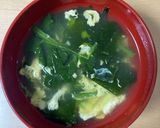 わかめとほうれん草のコンソメスープ作り方5写真