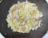 ベーコンと玉ねぎの簡単トマトソースパスタ作り方4写真
