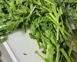 調理時間3分！！ベーコンと春菊の炒め物作り方2写真