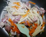 簡単！バターチキン焼きそば作り方2写真