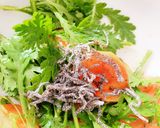 柿と春菊のサッパリすだちサラダ作り方3写真