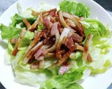 ちくわベーコンとレタスのホットサラダ作り方3写真