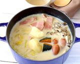 子ども喜ぶ♡豆乳味噌のクリーミー鍋作り方5写真