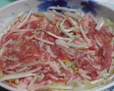 豚肉ともやしをレンジでチン！作り方1写真