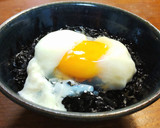 軽い〆に　蒸しタラコのイカ墨ご飯　作り方5写真