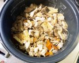 秋の炊き込みご飯と、じゃが玉ねぎ味噌汁作り方8写真