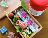 お弁当を可愛く★巻くだけハムのお花作り方7写真