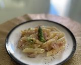 麹とアーモンドミルクのクリームパスタ作り方10写真