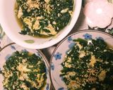 超簡単(^q^)青菜の卵とじ☺作り方3写真