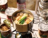 もつ鍋の缶詰で簡単牛もつ鍋♪しょうゆ味編作り方3写真