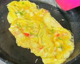 ラディッシュの葉入りカマチーズ卵焼き作り方3写真