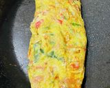 ラディッシュの葉入りカマチーズ卵焼き作り方4写真