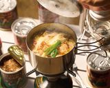 もつ鍋缶詰で簡単牛もつ鍋♪チリトマト味編作り方3写真