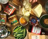 もつ鍋の缶詰で簡単牛もつ鍋♪カレー味編作り方1写真