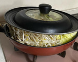 肉団子と白菜ともやしの蒸し鍋作り方7写真
