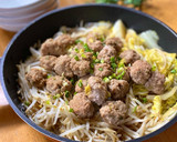肉団子と白菜ともやしの蒸し鍋作り方8写真
