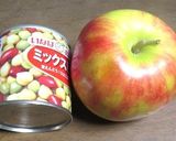 　ミックスビーンズとりんごのペースト作り方1写真